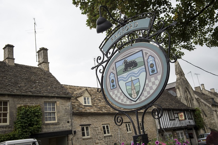 The Casual Vacancy: The custom made village sign created for the town of Pagford. - Image Credit: BBC/Bronte Film and Television Ltd. Photographer: Steffan Hill